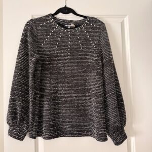 Karl Lagerfield Pearl Embellished Sweater